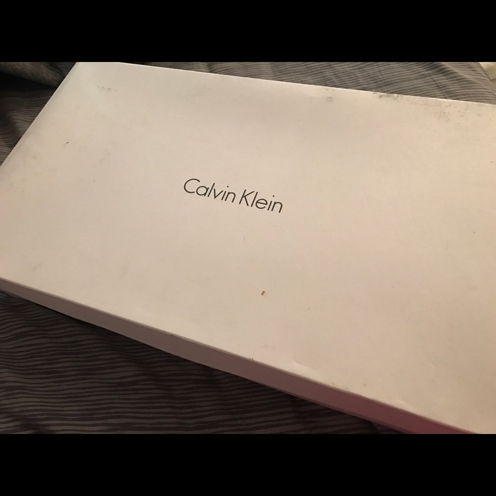 Calvin Klein knee high leather boots